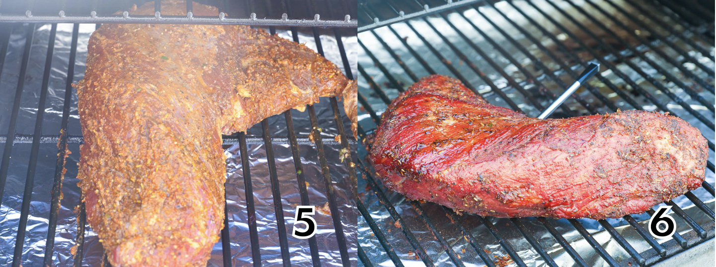 place steak on the grill, sear the steak for beautiful grill marks