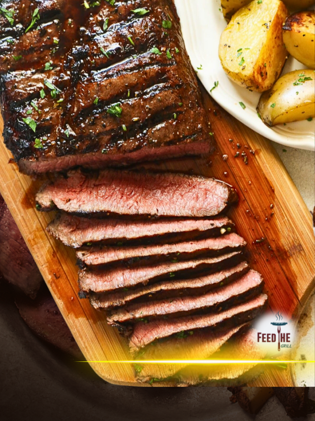 Grilled Flat Iron Steak with Signature, Zesty Marinade